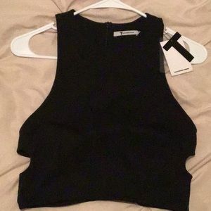T by Alexander Wang crop cut out tank M